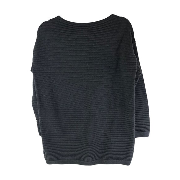 Gap Womens Ribbed Gray Sweater L Merino Wool Blend Tunic Long-Sleeve Pullover - Picture 2 of 4